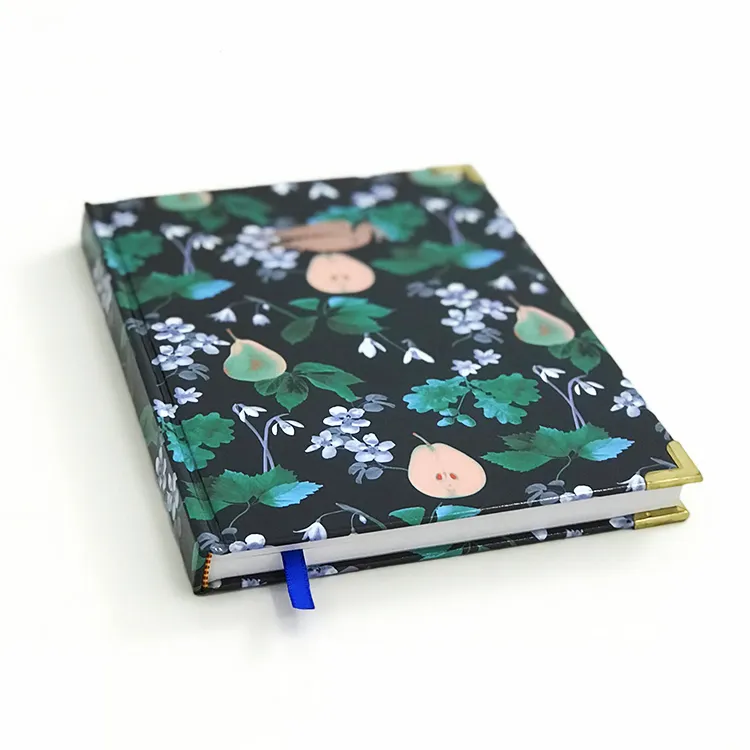 Custom Hardcover With Gold Metal Corners Notebook