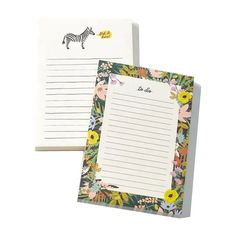 A5 Size Custom Notepad Flower Full Color Printing