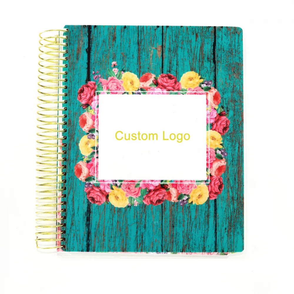 High Quality Custom Wire bound And LOGO Monthly Notebook Journal With Tabs Planner