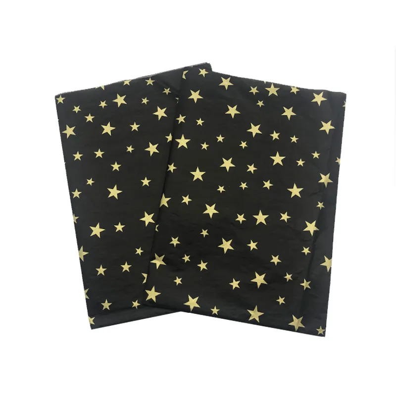 Custom Color Black Gold Tissue Paper For Gift Packaging