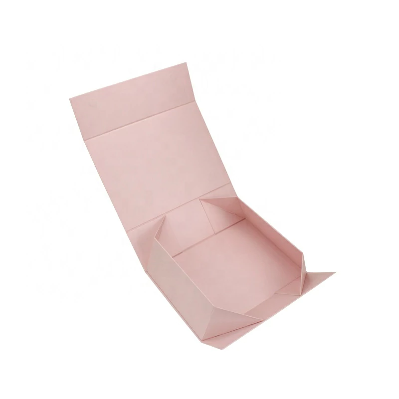 Custom Pink Folding Magnetic Gift Box